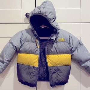 Infant North Face fleece-lined puffer jacket 12-18 months